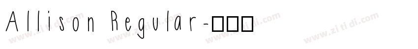 Allison Regular字体转换